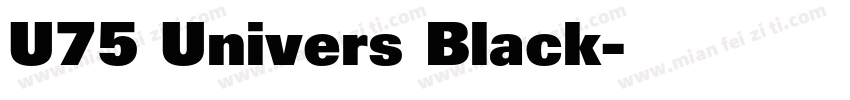 U75 Univers Black字体转换